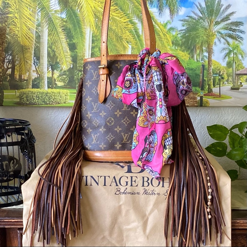 Louis Vuitton Vintage Boho Tote Bucket Bag